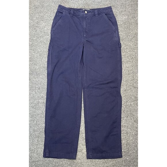 Aritzia TNA Pant Utility Carpenter Jeans Blue Sz 10 Relaxed Baggy Casual - Picture 1 of 8